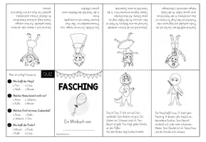 Vorschau - Arbeitsblätter - Mini-Faltheft: Fasching / Karneval (Lesen & Malen) - Seite 2