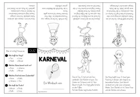 Vorschau - Arbeitsblätter - Mini-Faltheft: Fasching / Karneval (Lesen & Malen) - Seite 3
