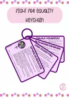Vorschau - Bildkarten - FIGHT FOR EQUALITY KEYCHAIN - Deckblatt