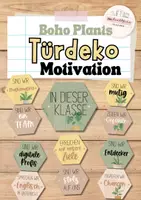 Vorschau - Mal- und Bastelvorlagen - Boho Plants: Türdeko | Motivation - Deckblatt