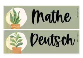 Vorschau - Poster - Boho Plants: Stundentafel | Tagestransparenz | Sek 1 - Seite 1
