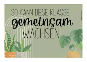 Vorschau - Poster - Boho Plants: Klassenregeln | Klassenvereinbarung - Seite 1