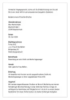 Vorschau - Arbeitsblätter - einen offiziellen Brief schreiben Anleitung Beispiel Aufgabe Musterlösung - Seite 2