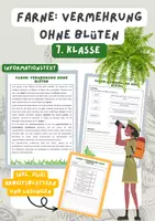 Vorschau - Arbeitsblätter - Farne- Vermehrung ohne Blüten | Unterrichtsreihe "Ökosystem Wald", Biologie Klasse 7 - Deckblatt