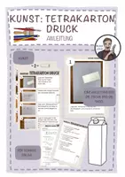 Vorschau - Präsentationen/Tafelbilder - KUNST: Anleitung Tetrakarton Druck - Deckblatt