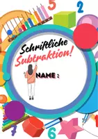 Vorschau - Arbeitsblätter - Übungsheft schriftliche Subtraktion - Deckblatt
