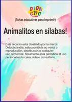 Vista previa - Juegos / Gamificación - Animalitos en sílabas! - página 1