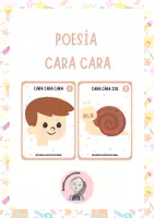 Vista previa - Tarjetas / Manipulativos - POESÍA CARA CARA CARA CON IMÁGENES - Portada