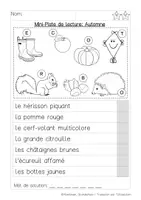 Aperçu - Feuilles d'exercices - Mini Piste de Lecture : Automne - Page 2