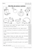 Aperçu - Feuilles d'exercices - Mini Piste de Lecture : Automne - Page 3