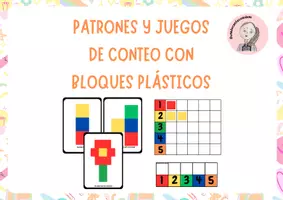 Vista previa - Juegos / Gamificación - 36 TARJETAS CON PATRONES Y 4 JUEGOS DE CONTEO CON BLOQUES - Portada