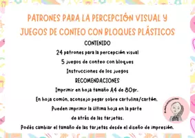 Vista previa - Juegos / Gamificación - 36 TARJETAS CON PATRONES Y 4 JUEGOS DE CONTEO CON BLOQUES - página 2