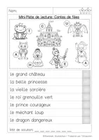 Aperçu - Feuilles d'exercices - Mini Piste de Lecture : Contes de fees - Page 2