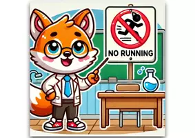 Vorschau - Bildkarten - 🦊 Fuchs-Piktogramme zu den Fachraumregeln Naturwissenschaften - Deckblatt