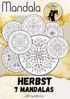 Vorschau - Mal- und Bastelvorlagen - Herbst Mandalas (Erntedank, Wind, Regentag) Ausmalbilder - Deckblatt