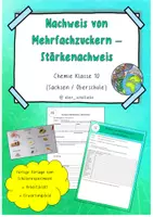 Vorschau - Arbeitsblätter - Nachweis von Einfachzuckern Stärkenachweis - Experiment und Protokoll - Deckblatt