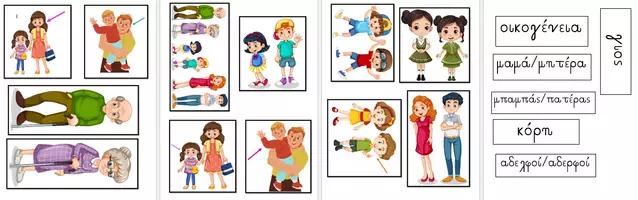 Προεπισκόπηση - Flashcards - Θεματικό λεξιλόγιο για την Ενότητα "Οικογένεια" - Εξώφυλλο