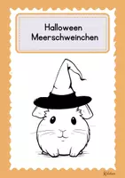 Vorschau - Mal- und Bastelvorlagen - Halloween Meerschweinchen - Deckblatt