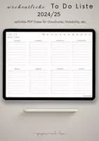 Vorschau - Lehrpläne/Lehrermaterial - Wöchentliche To Do Liste - Schuljahr 24/25 - Deckblatt