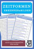 Vorschau - Arbeitsblätter - Deutsch: Zeitformen erkennen und bilden - auch interaktiv - Deckblatt