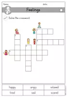 Vorschau - Arbeitsblätter - Feelings Gefühle Kreuzworträtsel crossword differenziert - Englisch - Seite 2