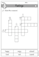 Vorschau - Arbeitsblätter - Feelings Gefühle Kreuzworträtsel crossword differenziert - Englisch - Seite 3