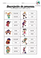 Vista previa - Hojas de trabajo - descripción de personas CATALÁ CASTELLANO - Portada