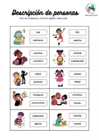 Vista previa - Hojas de trabajo - descripción de personas CATALÁ CASTELLANO - página 1