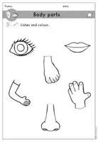 Vorschau - Arbeitsblätter - body parts Körperteile Arbeitsblatt differenziert - Englisch - Seite 2