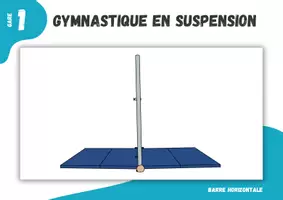 Aperçu - Cartes d'exercices - Gymnastique ⎮ Barre fixe - Gymnastique en pente (23 cartes de stations pour ton cours d'éducation physique) - Page 1