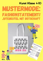 Vorschau - Arbeitsblätter - Fashionstatement: Mustermode Textildruck (Jutebeutel) - Deckblatt