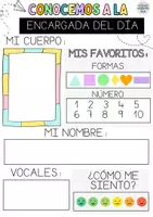 Vista previa - Decoración del aula - CONOCE AL ENCARGADO DEL DÍA / MEET YOUR CLASSMATE - página 3
