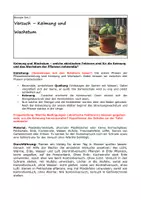 Vorschau - Experimente - Schülerexperiment: Keimungsversuch - Deckblatt