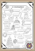 Vorschau - Arbeitsblätter - Weihnachten - Bildwörterbuch - Deckblatt