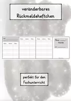 Vorschau - Fördermaterial/Inklusion - Rückmeldeheftchen Fachunterricht - Deckblatt