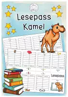 Vorschau - Arbeitsblätter - Lesepass Kamel | Klassentiere - Deckblatt