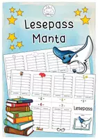 Vorschau - Arbeitsblätter - Lesepass Manta | Klassentiere - Deckblatt