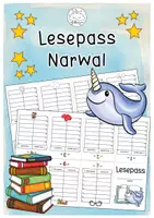 Vorschau - Arbeitsblätter - Lesepass Narwal | Klassentiere - Deckblatt