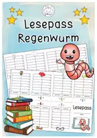 Vorschau - Arbeitsblätter - Lesepass Regenwurm | Klassentiere - Deckblatt