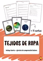 anteprima - Esercizi - Vocabolario dei Tessuti di Stoffa in Spagnolo (include carte) - Pagina di copertina