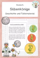 Vorschau - Präsentationen/Tafelbilder - Silbenkönige - Geschichte und Tafelmaterial - Deckblatt