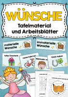 Vorschau - Arbeitsblätter - materielle und immaterielle Wünsche - Deckblatt