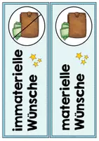 Vorschau - Arbeitsblätter - materielle und immaterielle Wünsche - Seite 1