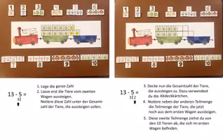 Vorschau - Mal- und Bastelvorlagen - Tiere auf Reisen (Zehnerübergang, Zahlzerlegung) Motiv 1 - Seite 3