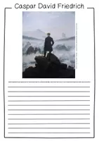 Vorschau - Mal- und Bastelvorlagen - Caspar David Friedrich - Künstler Steckbrief & Weitermalbilder für dem Kunstunterricht - Seite 3