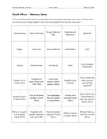 Vorschau - Spiele - South Africa – Memory Game - Deckblatt