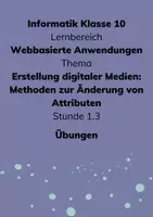 Vorschau - Arbeitsblätter - Informatik 10 - Methoden zur Änderung von Attributen - PAKET - Seite 1