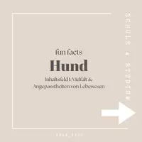 Vorschau - Poster - Fun facts zum Hund - Inhaltsfeld 1: Vielfalt und Angepasstheit von Lebewesen - Deckblatt