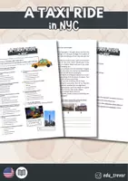 Vorschau - Arbeitsblätter - A Taxi Ride in NYC - Reading Tasks - Deckblatt