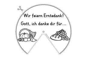 Vorschau - Arbeitsblätter - Religion Erntedank Klasse 3-6 – Drehscheibe basteln - Seite 2